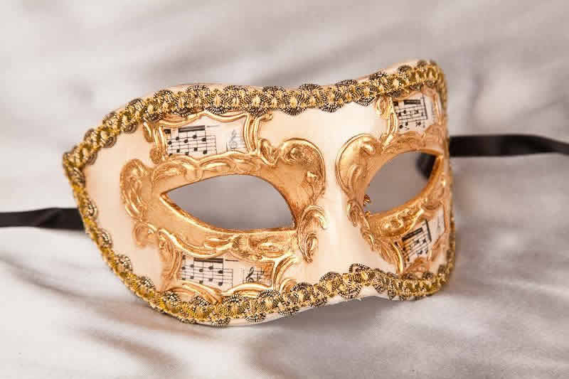 masquerade ball mask with music Larga Melody