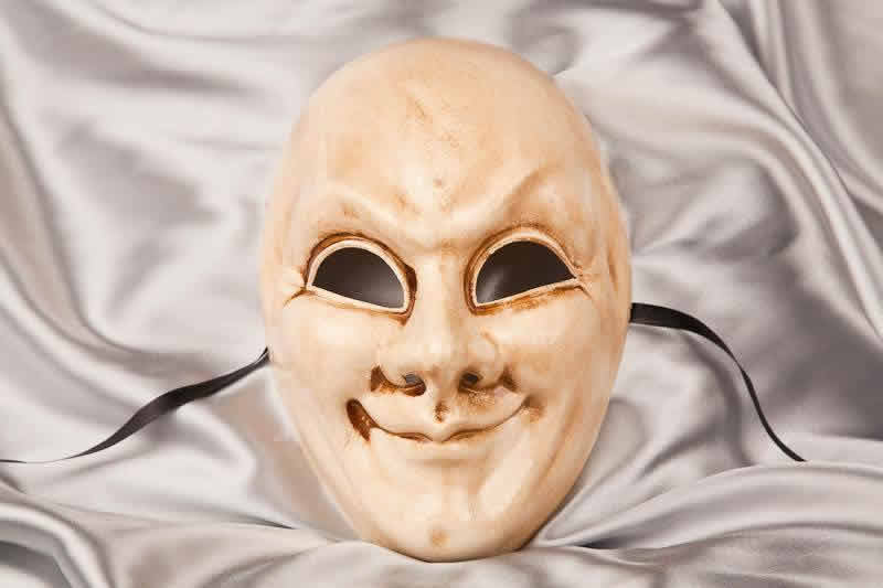 cream Full Face Plain Joker Masquerade Masks