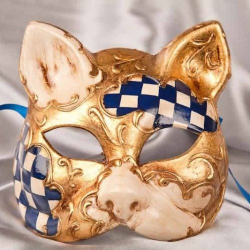 Gatto Grezzo - Blank White Animal Cat Masks for Decorating - Just