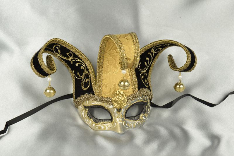 Childrens masks - Baby Jester Fiore in Black