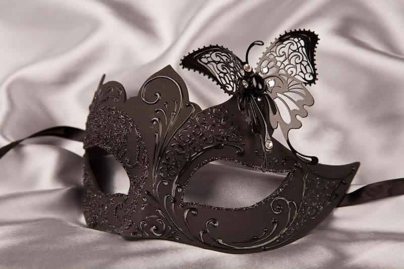 black butterfly masked ball mask