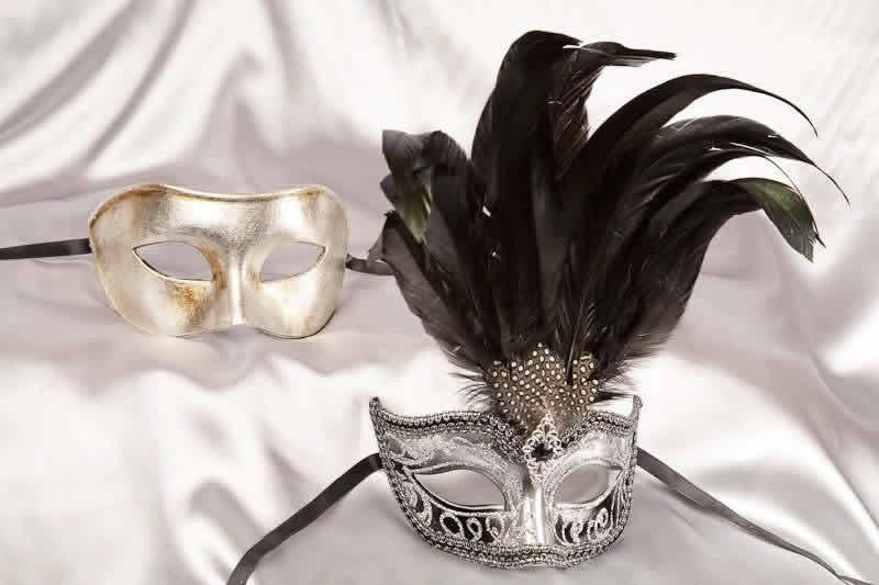 Ciuffo Silver - His and Hers Masquerade Masks - Image 2