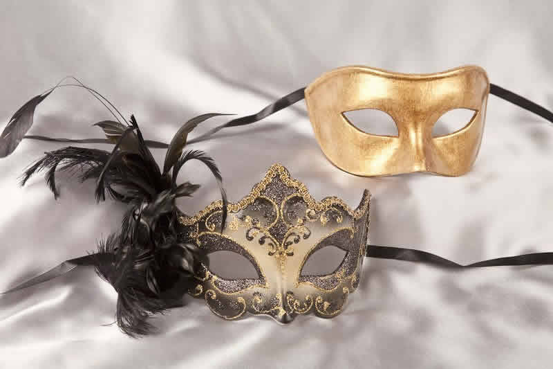 black gold couples masquerade ball masks