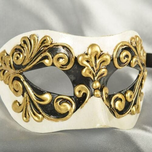 Venetian mask Colombina Occhi in black