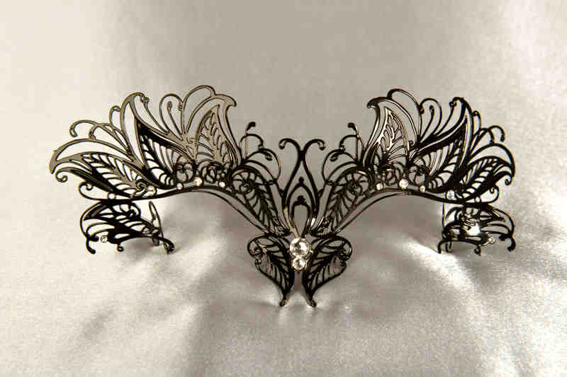 masquerade mask for glasses Petal Strass