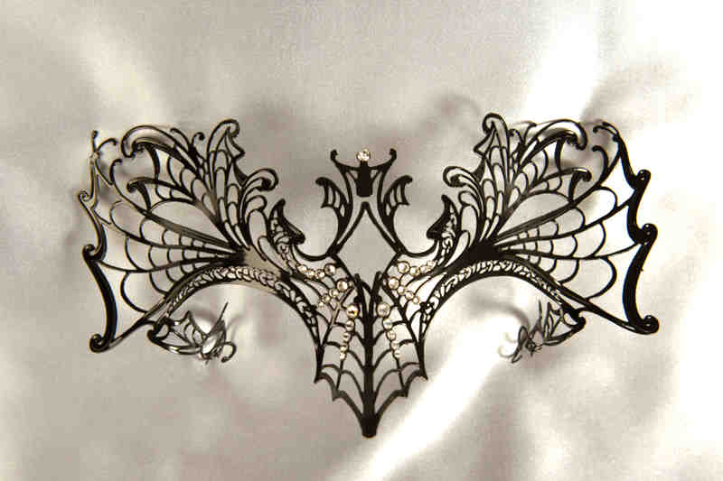 masquerade mask for glasses Ragnatela Strass