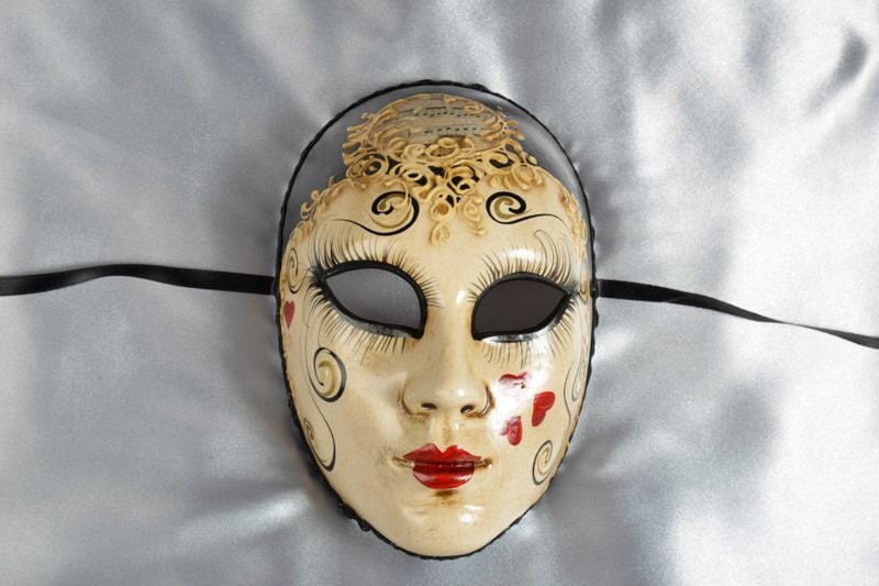 Decorative Full Face mask - black