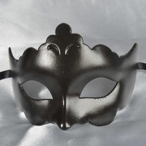 Plain and simple carnival masquerade mask in black