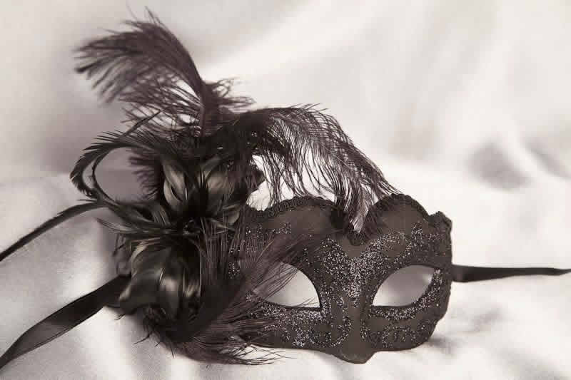 Baby Armony Gloss - Small Feathered Masquerade Masks | 3 Colours Available - Image 2