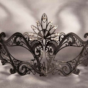 black lace metal masks for women