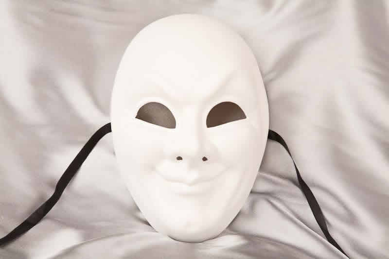 Volto Joker Grezzo - Blank White Masks to Decorate