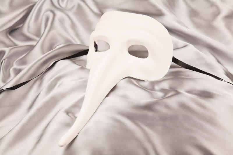 Blank Masks to Decorate - long nose Venetian character mask - Scaramouche