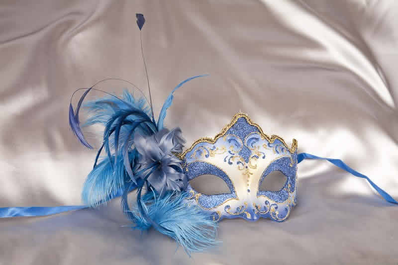 blue feathered masks - Daniela Gold