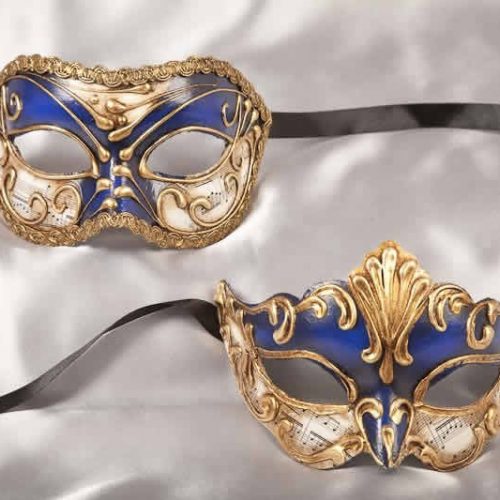 blue masks for couples