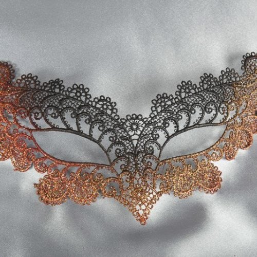 Peach Burano Lace Mask