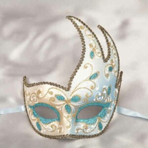 turquoise swan carnival mask