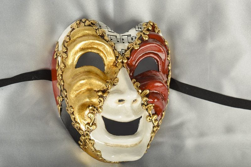 Harlequin Commedia Mask