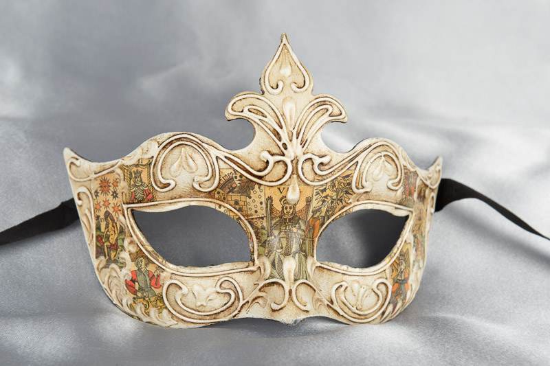 Antiqued Cream Budget Masquerade Masks