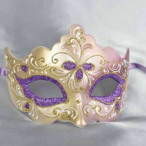 Purple ball mask - Giglio Fiore Gold