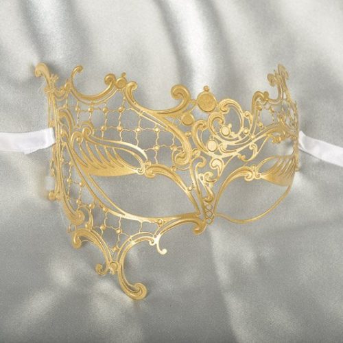 gold lace metal phantom mask