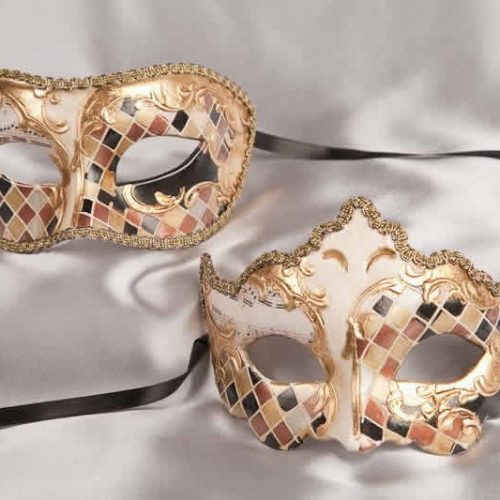 Couples Gold masks