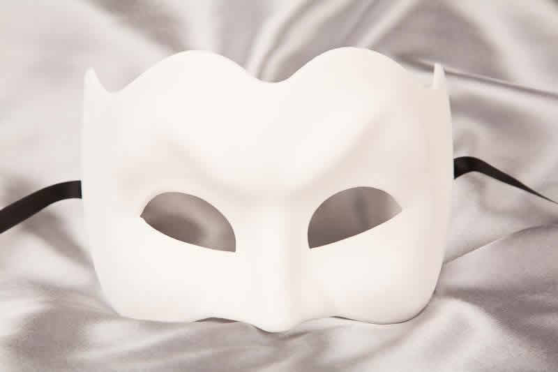 Plain white mask of The Joker