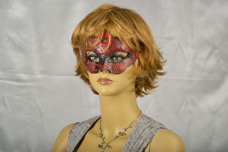 Giglio Iris Venetian mask on female models face