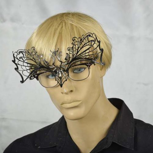 Masquerade masks for glasses Ragentella attached to male glasses