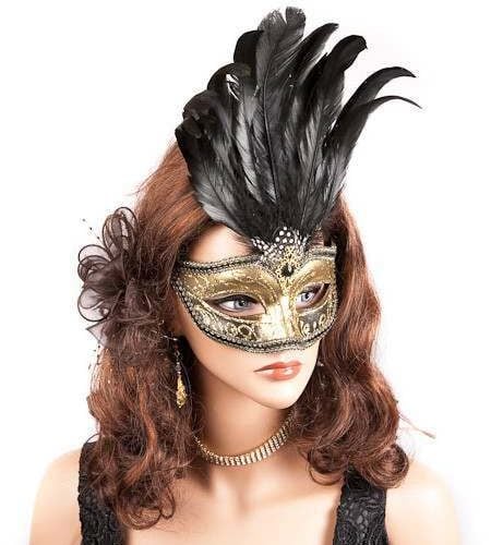 Ciuffo Gold mask on model