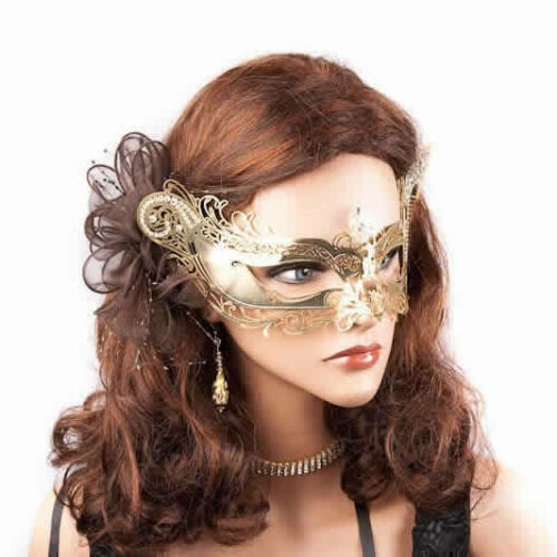 Venetian Gondola Mask shown on model