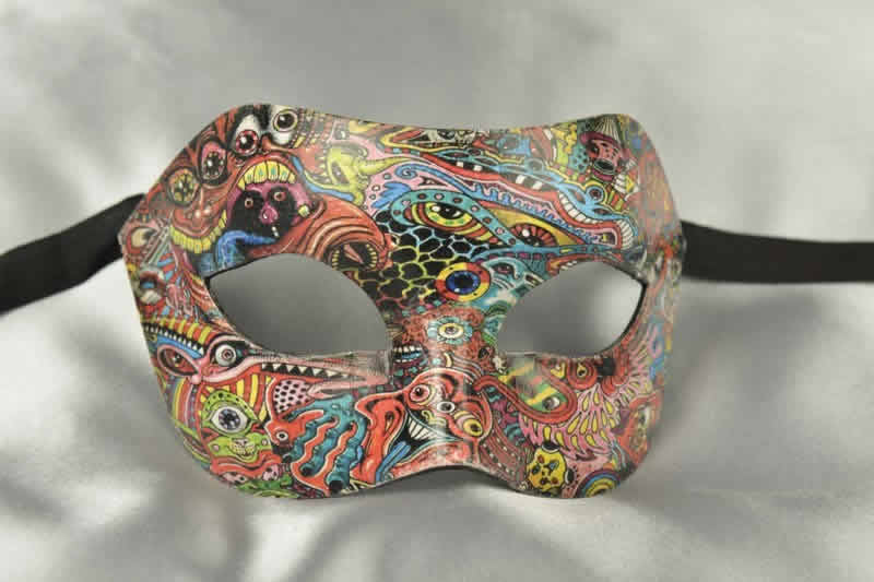 multi colour masquerade ball mask