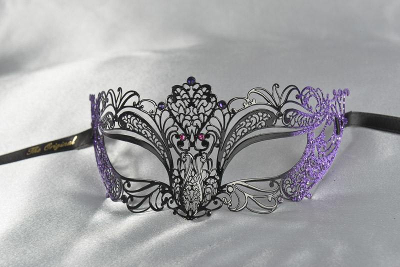 Purple and black metal lace mask - Frac