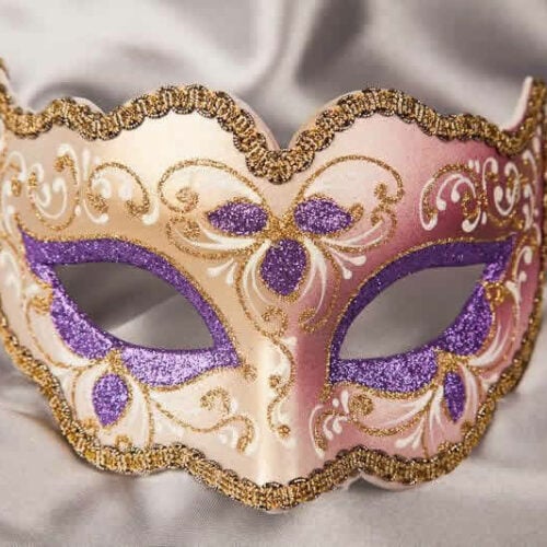 purple gold carnival mask - Iris