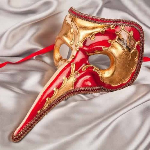 Big nose Venetian mask in red