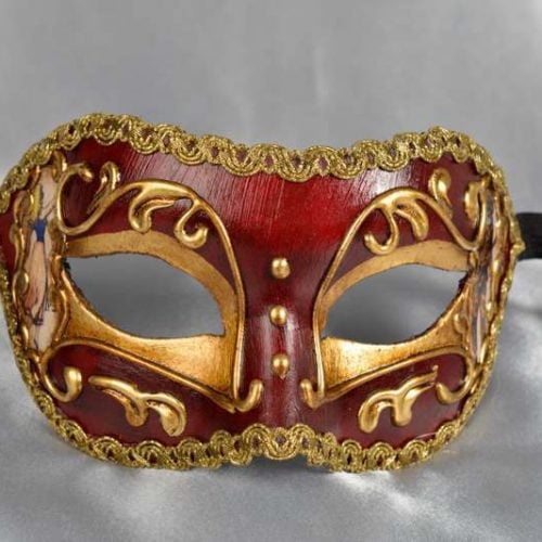 red Venetian character mask