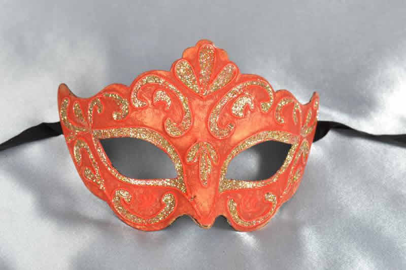 Red paper mache Venetian mask | Princess