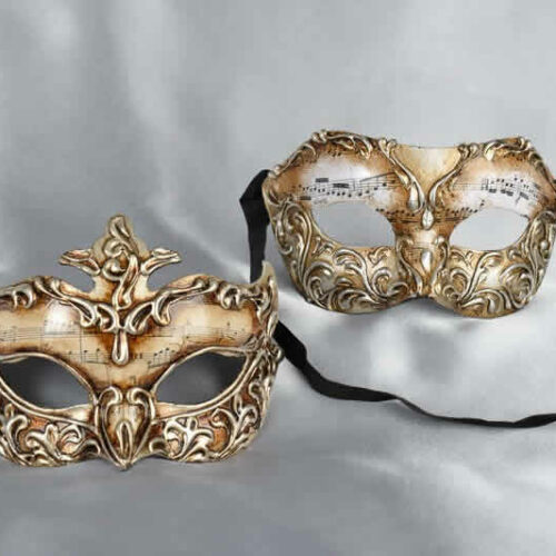 silver masks for couples