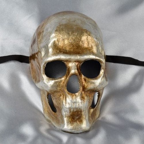 Silver skull mask named Teschio