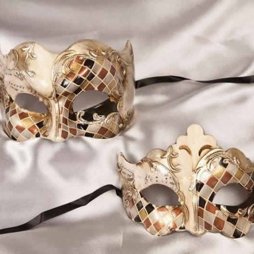 Couples masks in Silver