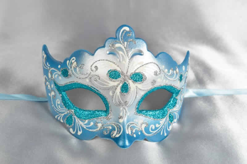 turquoise Ladies Ball Mask - Giglio