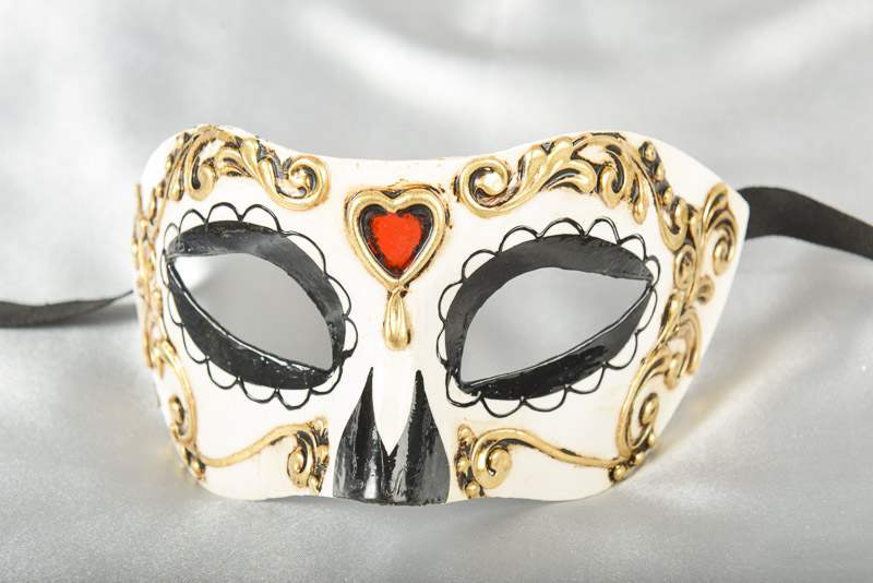 day of the dead colombina masquerade mask