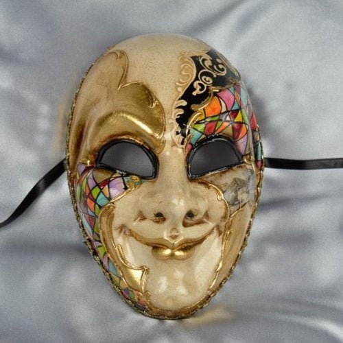 Multi Coloured Joker Venezia Mask