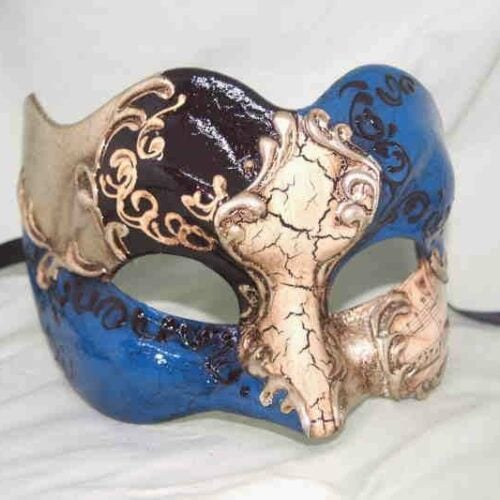 Joker Vivaldi masquerade beak mask in blue