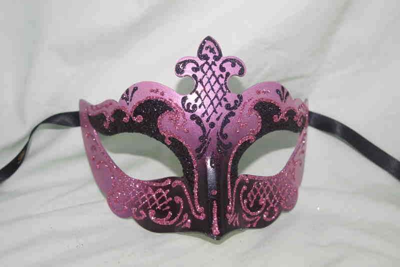 Black and Pink small carnival masquerade mask