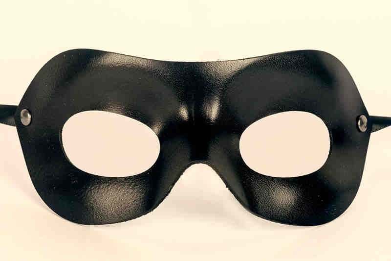 Leather eye masquerade mask