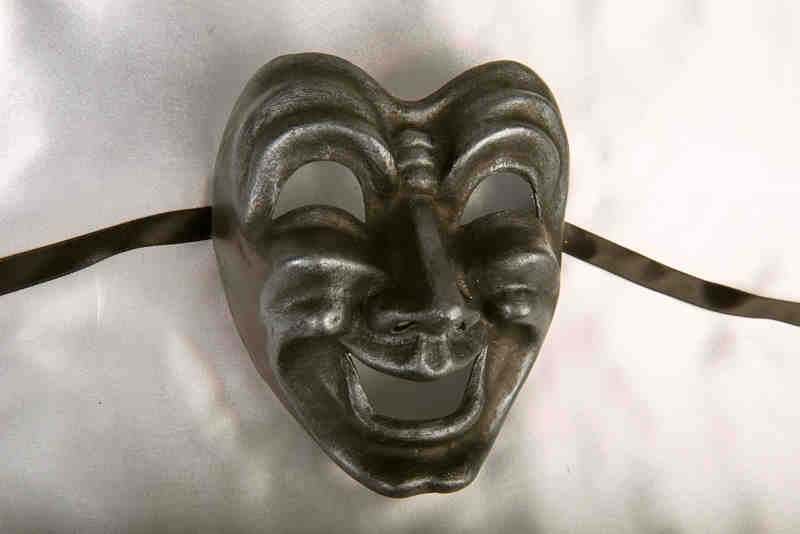 commedia comic smiling face venetian mask