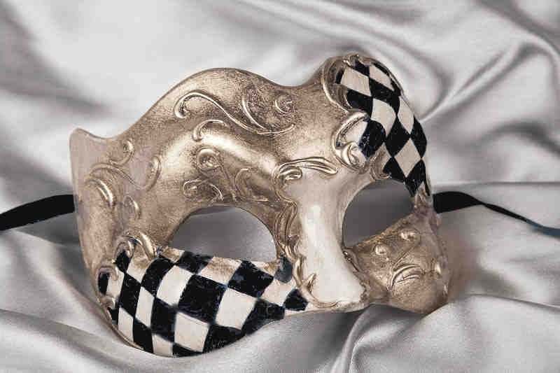 Black and silver Diamond Detail Joker Masquerade Masks