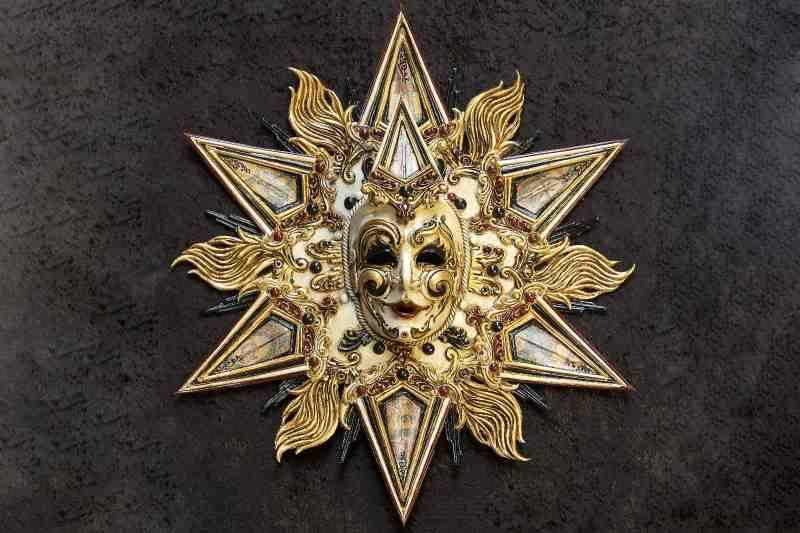 Grand Venetian Wall Mask - Sun Barocco