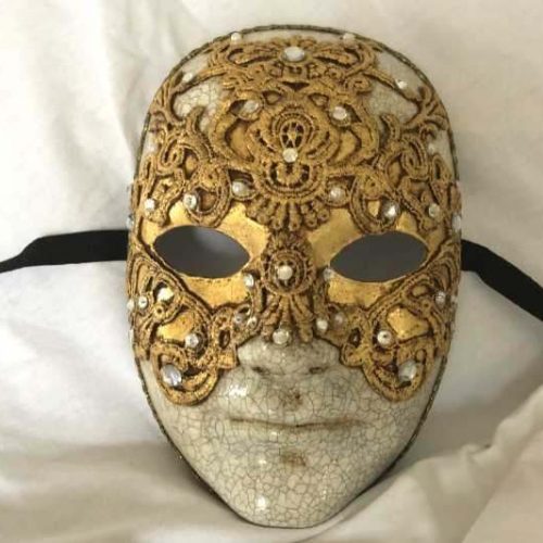 Gold Eyes wide shut mask for men