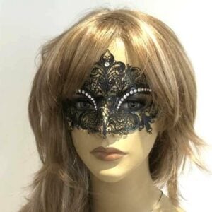 lace mask named Diana shown on female model face